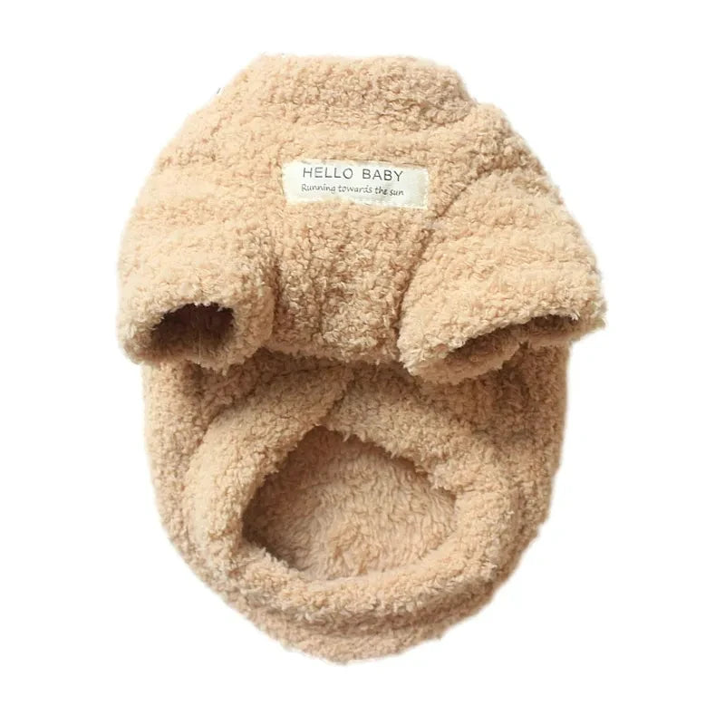 Winter Warm Plush Dog Sweater β Soft Pet Coat for Small Dogs & Puppies
