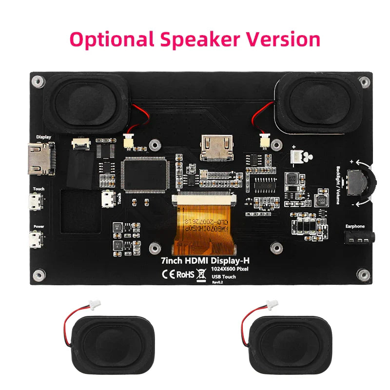 7" Portable Touch Screen Monitor IPS LCD 1024x600 for Raspberry Pi PC Laptop