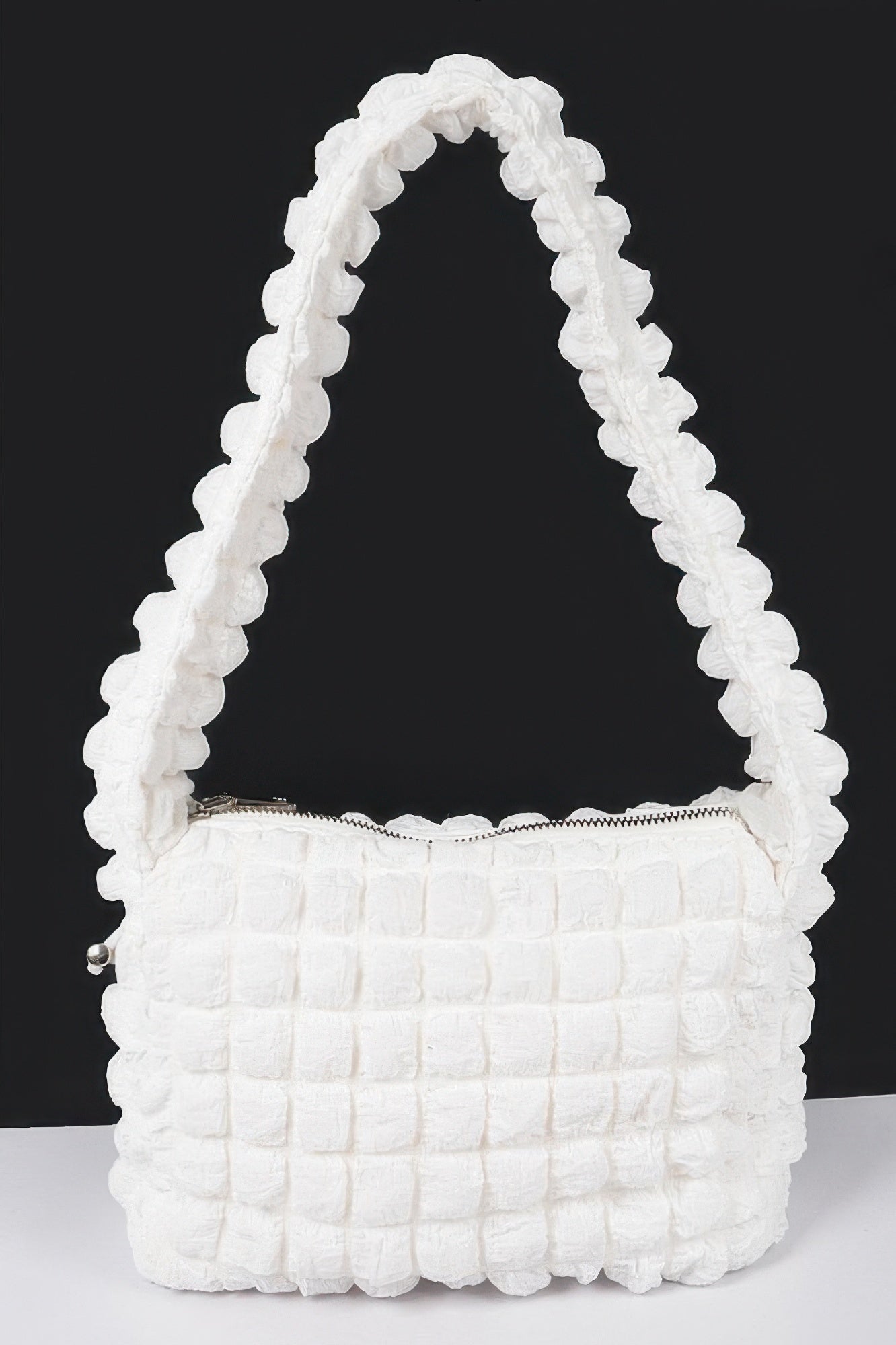 Embossed Cotton Shoulder Bag