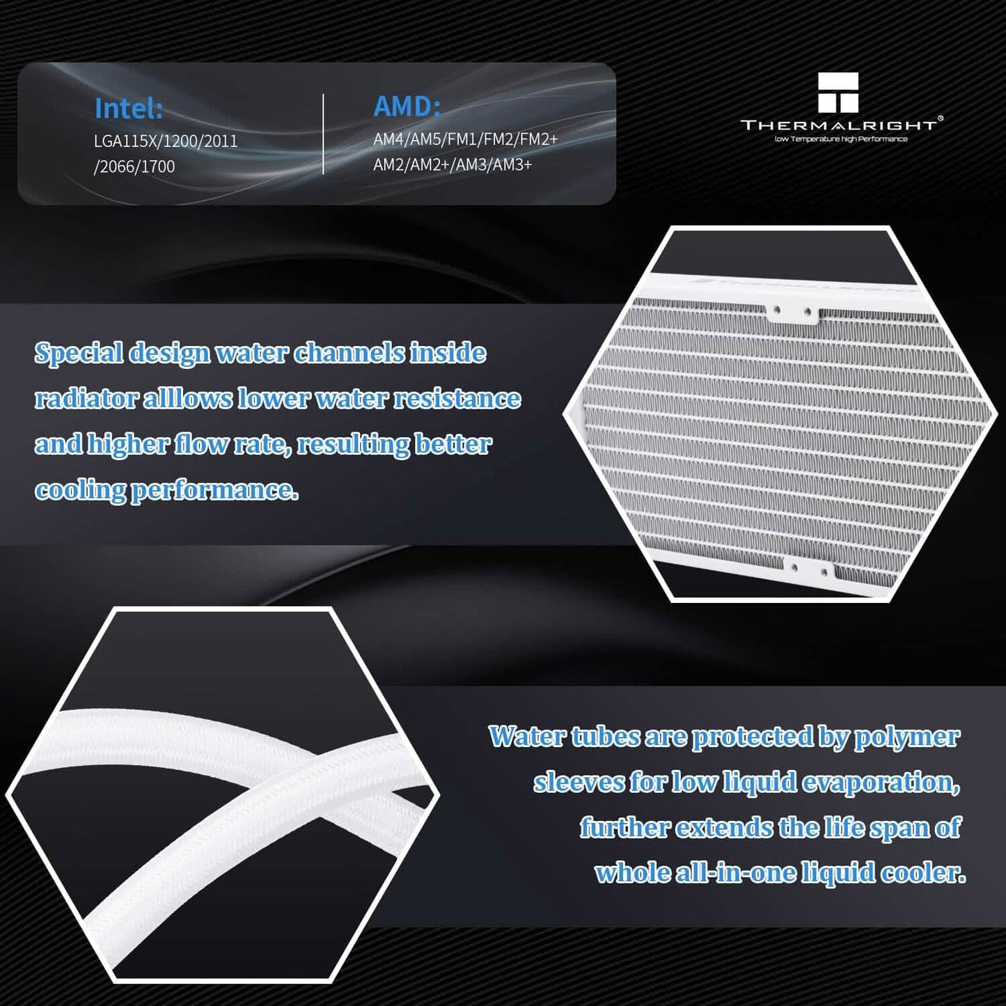 Thermalright Frozen Notte 360 White ARGB Water Cooling CPU Cooler (Refurbished)
