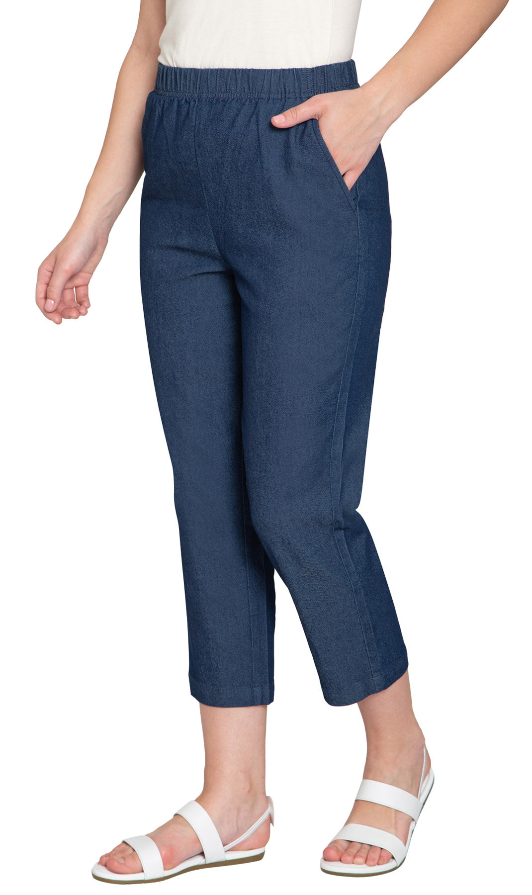 Women’s Lightweight Stretch Denim Capri Pants – Comfortable Everyday Fit