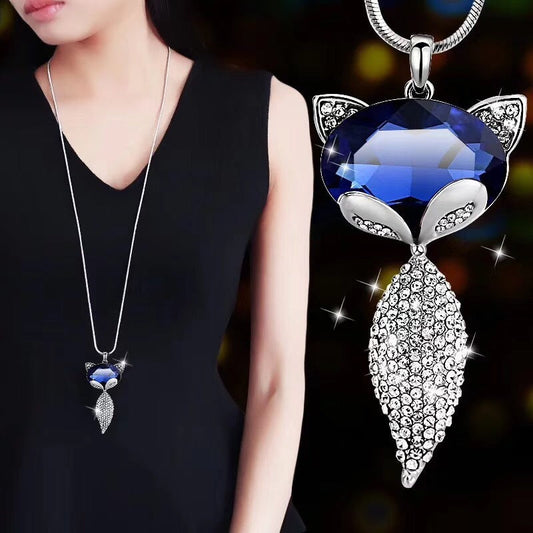 Crystal tassel necklace clothing accessories