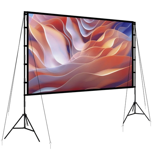 1Pc 120inch Or 100inch Projector Screen With Stand 16 9 4K HD Rear