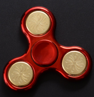 Gold-plated  fingertip gyro decompression toy sequin plastic printing