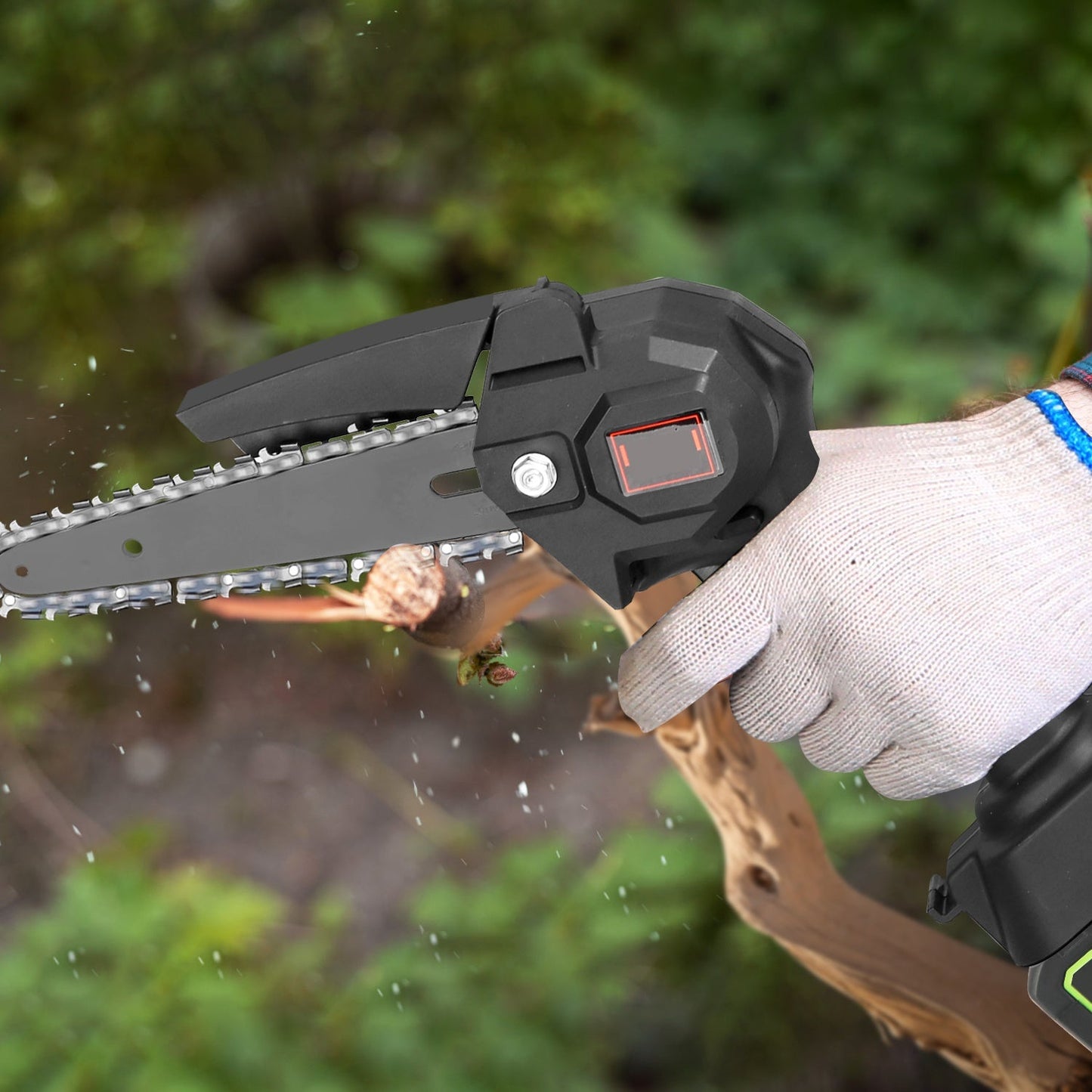 1Set 2-in-1 Cordless Pole Saw & Mini Chainsaw With 2Pcs 3000mAh