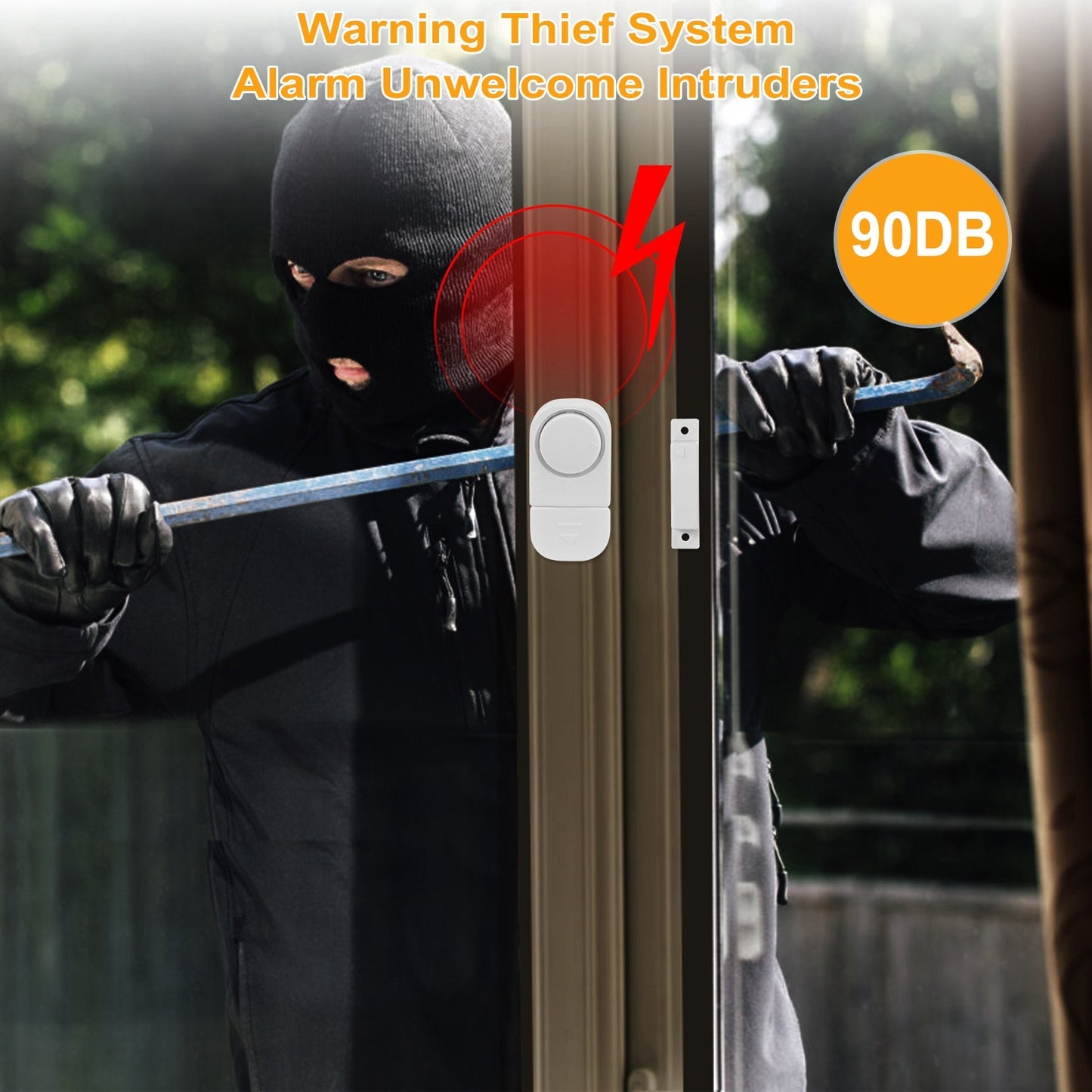 1 Set Wireless Window Door Magnet Alarms Magnetic Sensor Security
