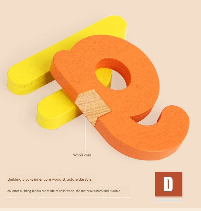 Kids Spelling Game with Wooden Letters