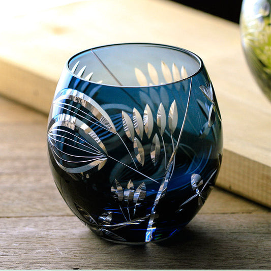 Japanese Style Carved Edo Paper Box Cut Cup