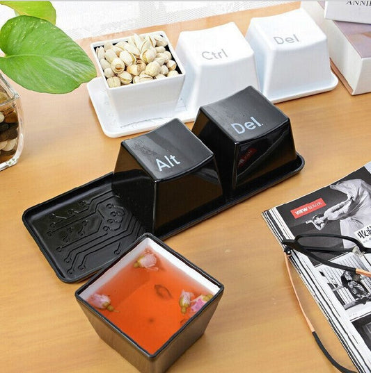 Keyboard shape teacup drinking cup