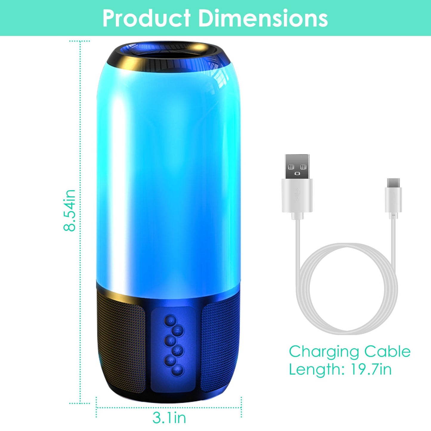 1Pc Wireless Portable Speaker Loud Stereo Speaker With 6 Color