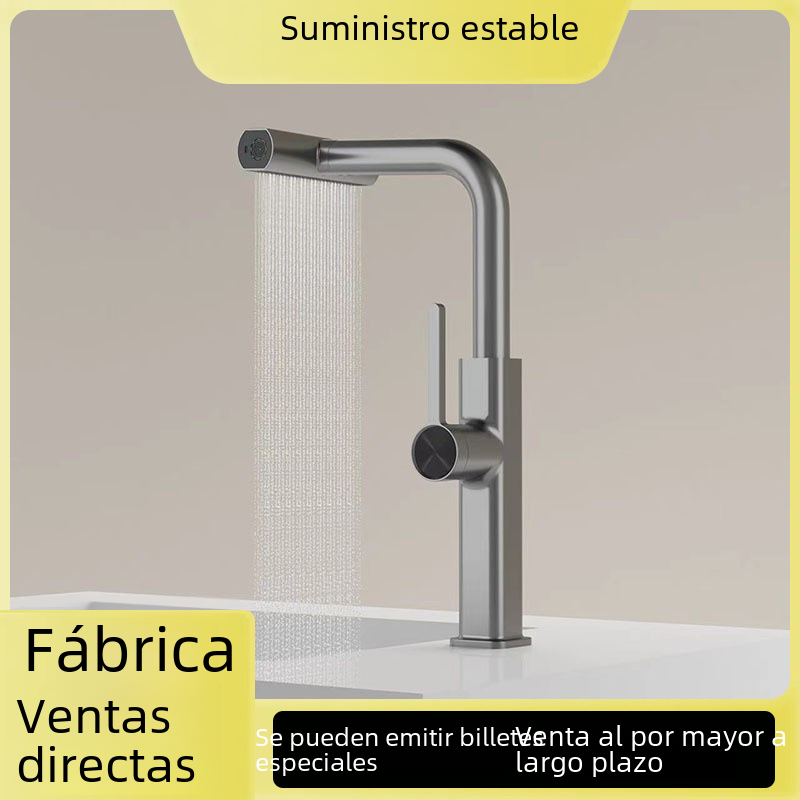 High-End Pull-Down Kitchen Faucet with Rotating Spout