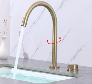 Salerno Bathroom Faucet - Brass Double Hole (Single)