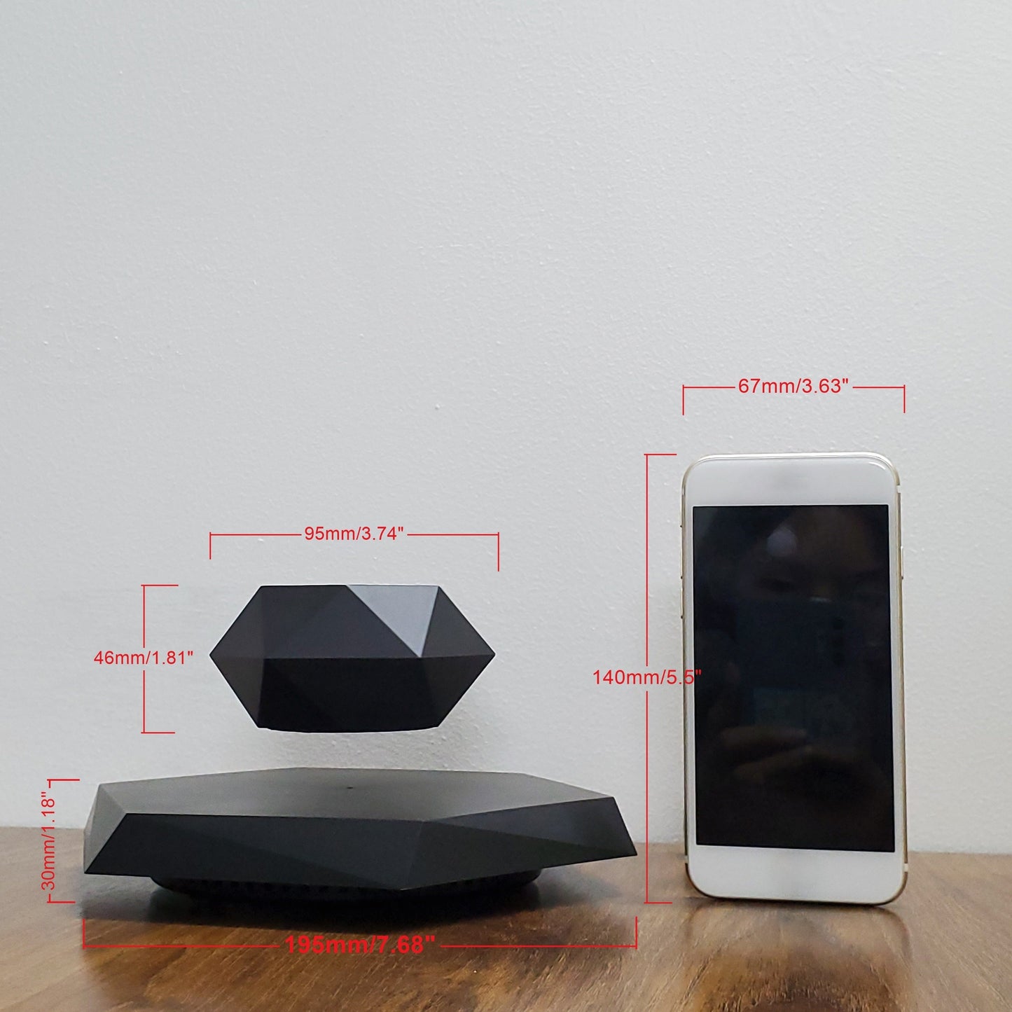 Magnetic Levitating Plant Pot – Rotating Floating Geometric Bonsai Planter Indoor