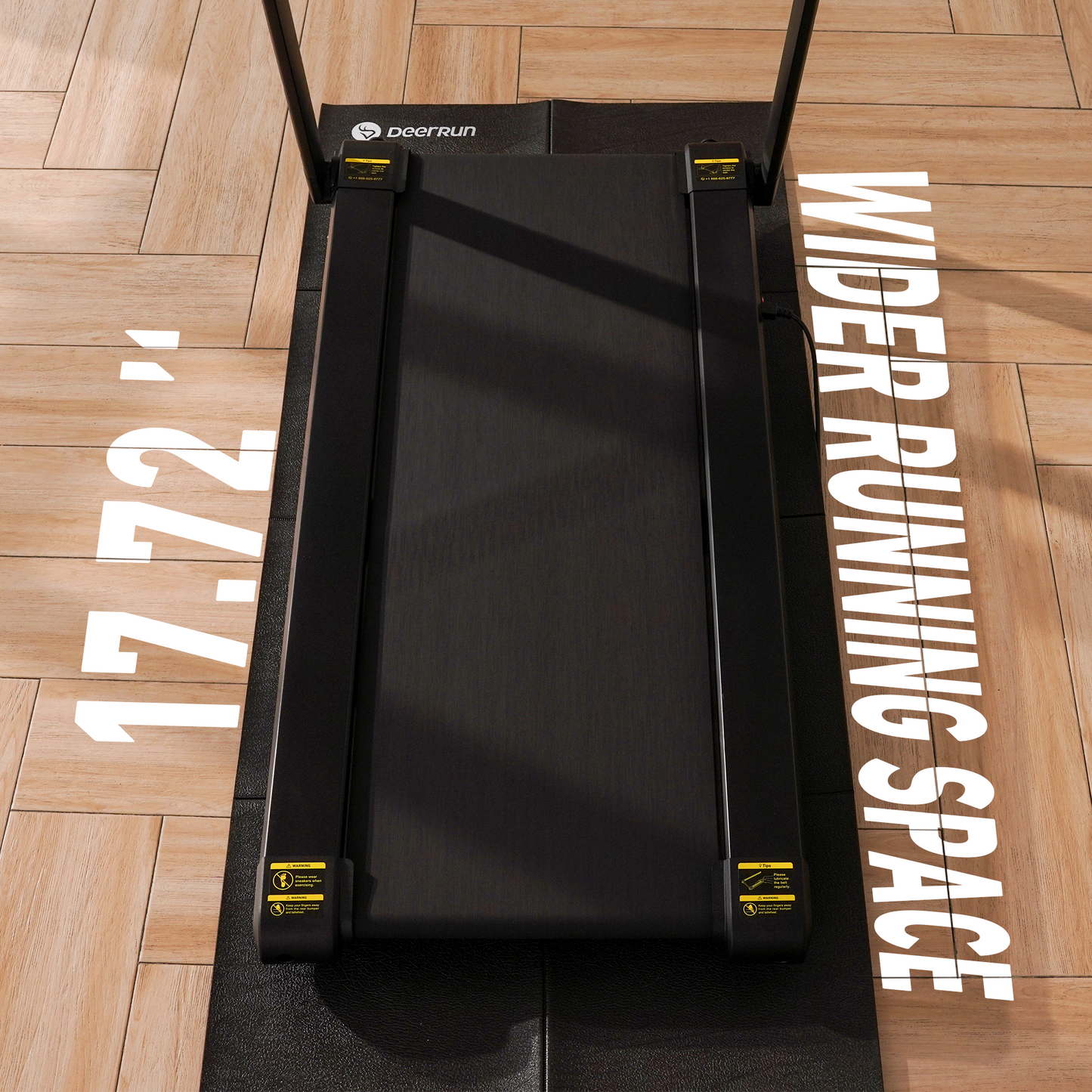 DeerRun X20 Treadmill with 15% Auto Incline Full Running Deck Treadmill | 400 lbs, 11.3 mph