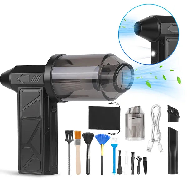 1Pc Compressed Air Duster With LED Light Vacuum Cleaner Max 160000RPM