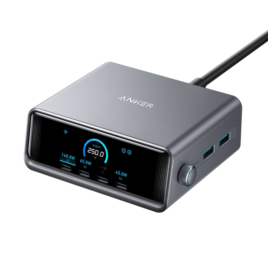 Anker Prime Charger (250W, 6 Ports, GaNPrime)
