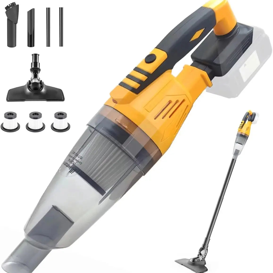 3 in 1 Cordless Handheld Vacuum Blower 10kPa Compatible 20V Battery Car Home