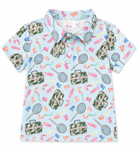 Boys Fishing Snacks S/S Polo