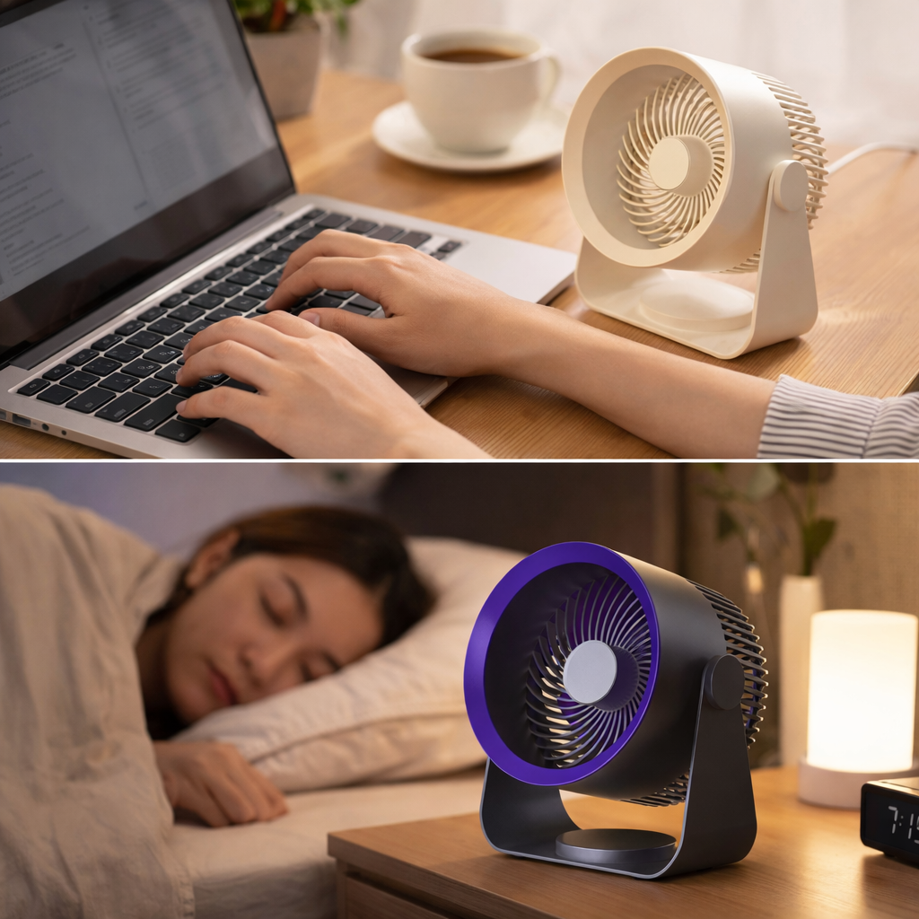 Portable Rechargeable Fan 4000mAh 3-Speed Type-C 5V