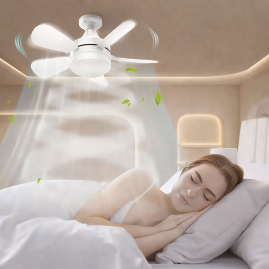 E27 Socket Fan Light 2-in-1 LED Ceiling Fan with Remote