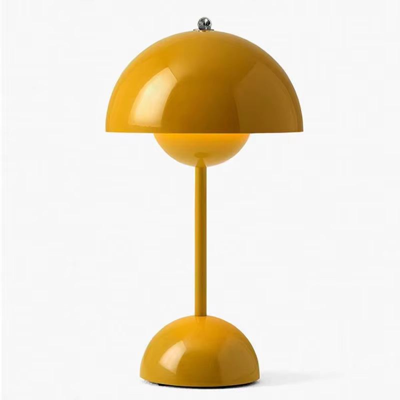 Portable LED Mushroom Table Lamp Touch Dimmable Rechargeable Flowerpot Light