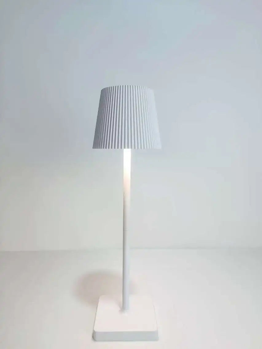 Modern Stripe LED Table Lamp USB Wireless Charging Touch Dimmable Bedside Light