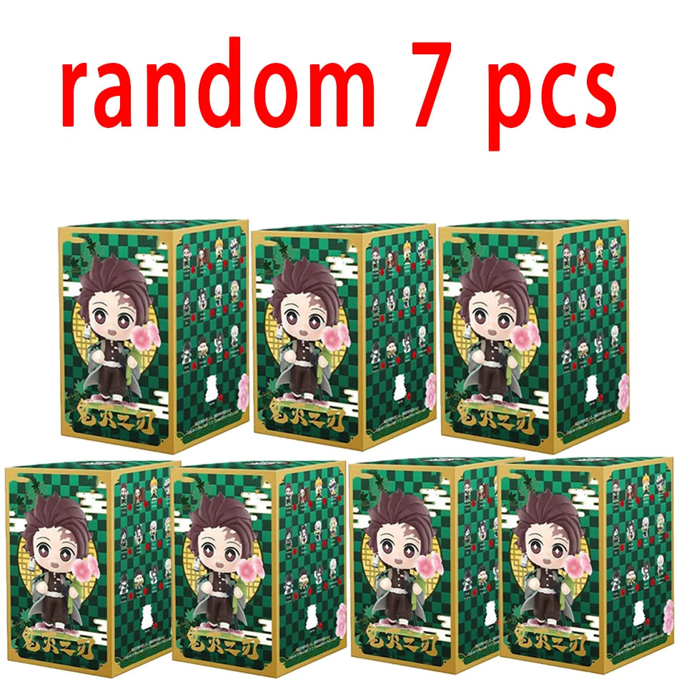 Demon Slayer Tanjiro Kamado Nezuko anime cartoon figure blind box creative personalized statue model ornament surprise gift box
