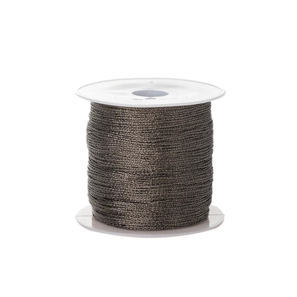 Metallic Beading Thread Cord – Rose Gold & Silver for DIY Jewelry