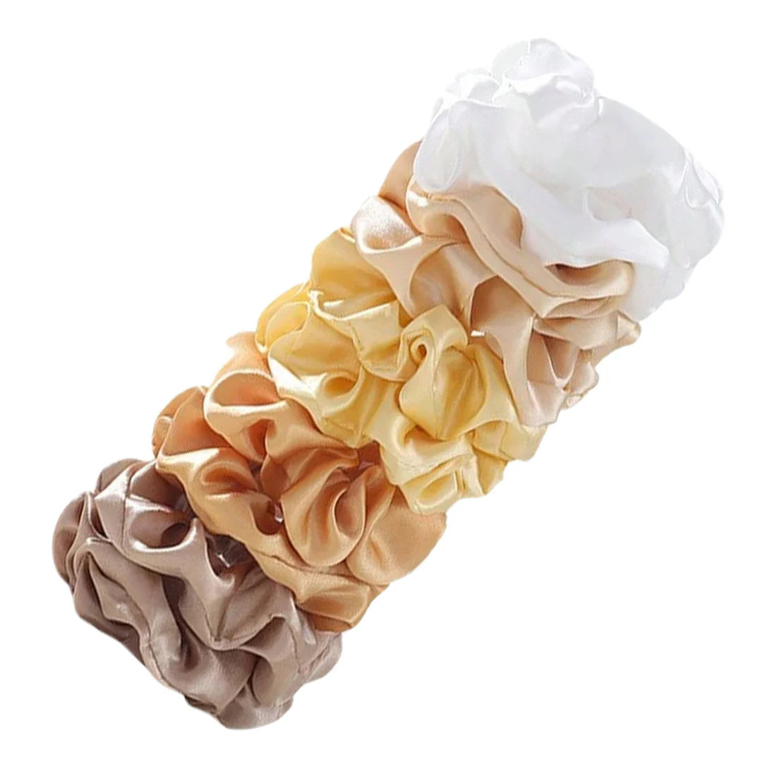 Satin Scrunchies Set for Women & Girls – 25/10/6 Pcs Elastic Hair Bands | Soft Silk Ponytail Holders & Fashion Hair Accessories