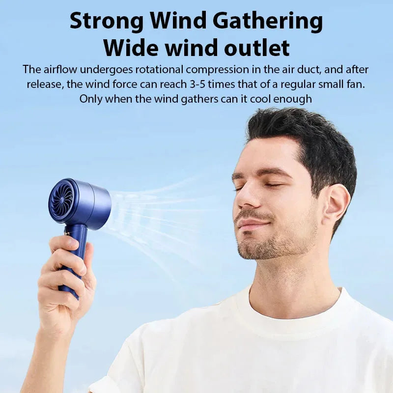 Portable Handheld Fan 100-Speed Turbo Mini Cooling Fan