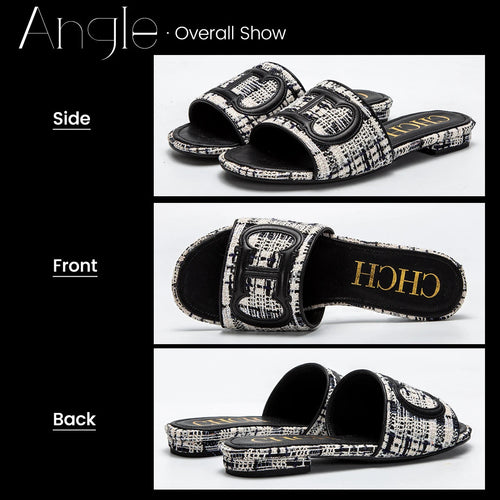 Women's Slippers yellow New Fabric Fashion Flat Sandals