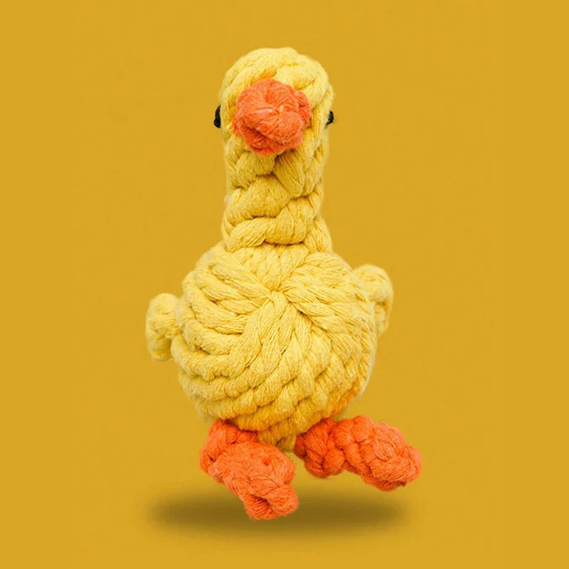 Durable Rope Knot Dog Toy – Hand-Woven Cotton Chew Toy for Small & Medium Dogs