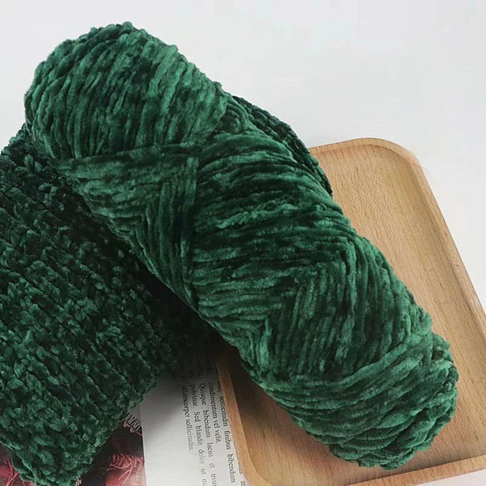 95g Chenille Soft Velvet Yarn Blended Knitting Wool Crochet Handmade Scarf Coat Baby Blanket And Hat