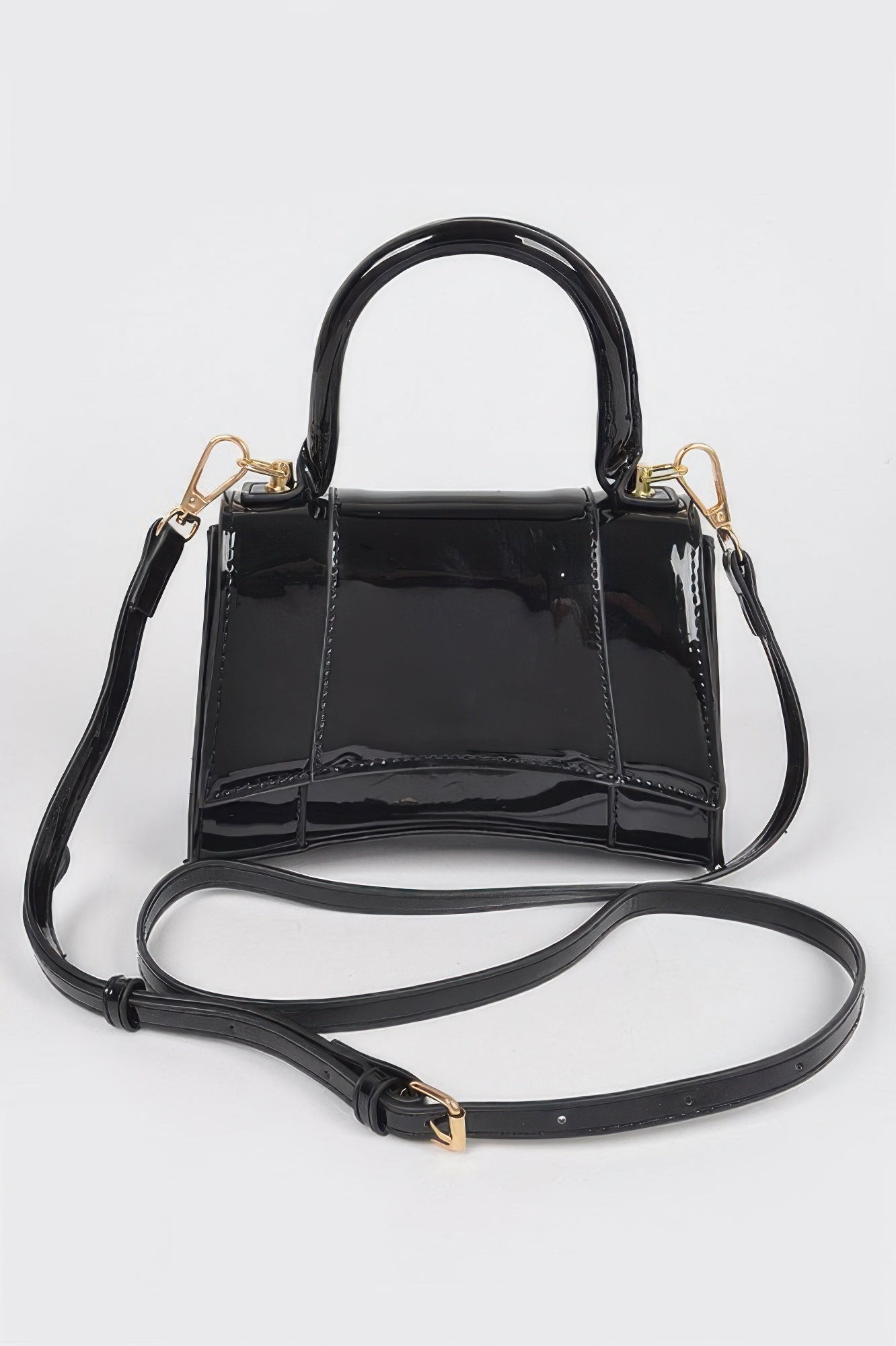 Enamel Top Handle Bag