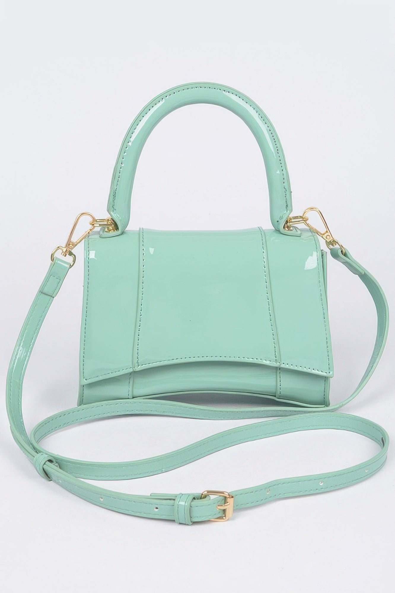 Enamel Top Handle Bag