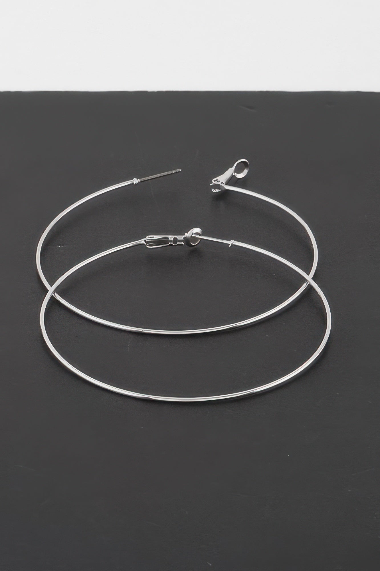 Engraved Thin Hoop Earrings
