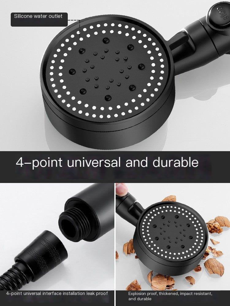 Black Multi-Function Handheld Shower Head Set