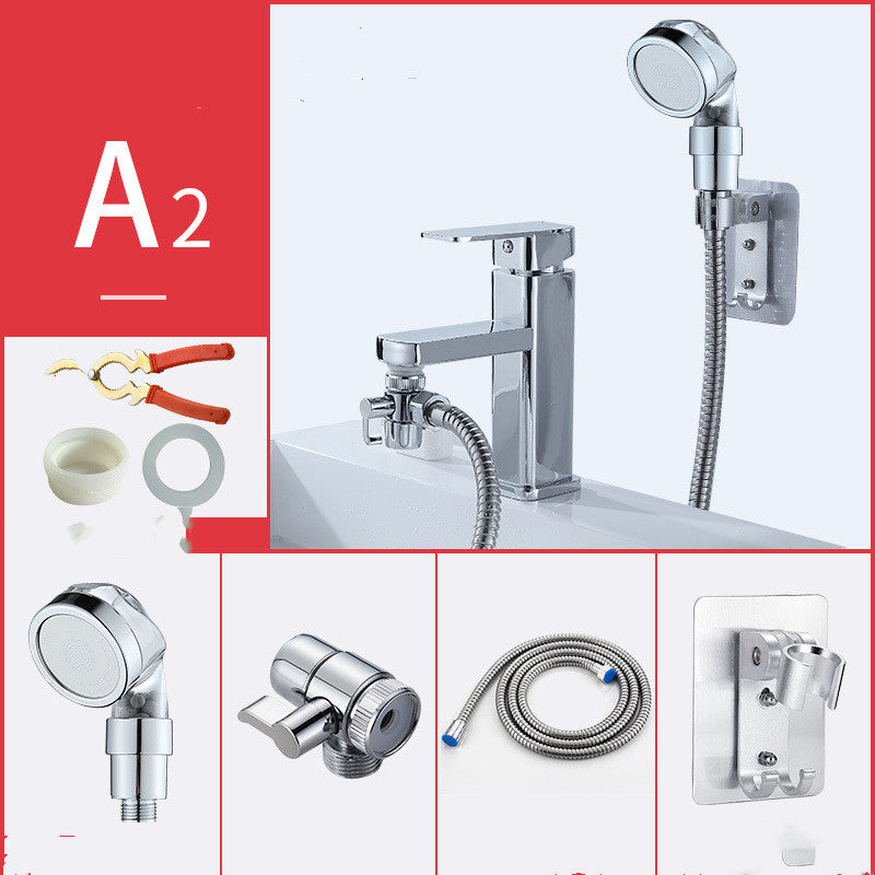 Bathroom Faucet with Handheld Showerhead Set
