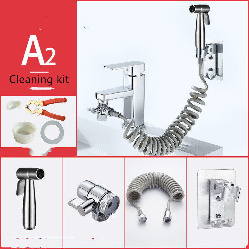 Bathroom Faucet with Handheld Showerhead Set