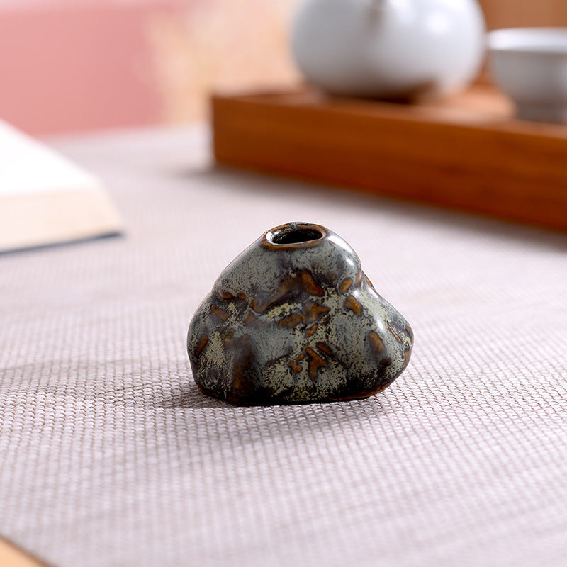 Retro Hydroponic Patina Flower Arrangement Mini Ceramic Small Vase