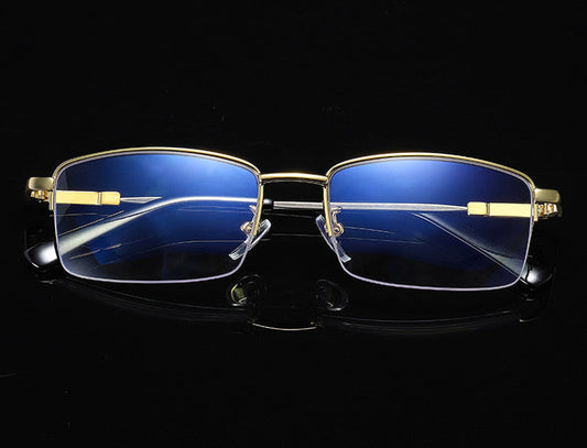 Men's Distance And Near Dual-use Anti-blue Light Memory Frame Reading Glasses