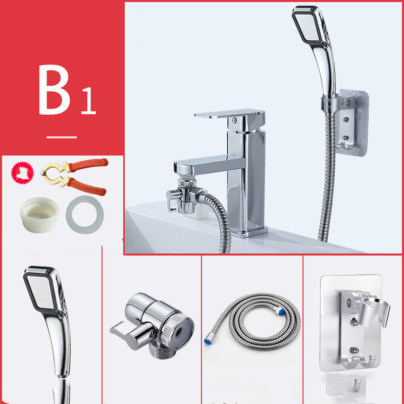 Bathroom Faucet with Handheld Showerhead Set