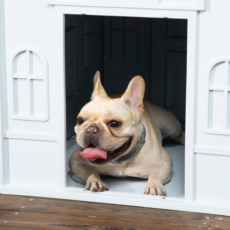 PawHut Plastic Dog House For Medium And Small Dogs, Water Resistant