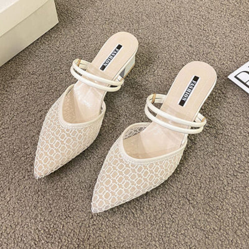 Point Toe Block Heels