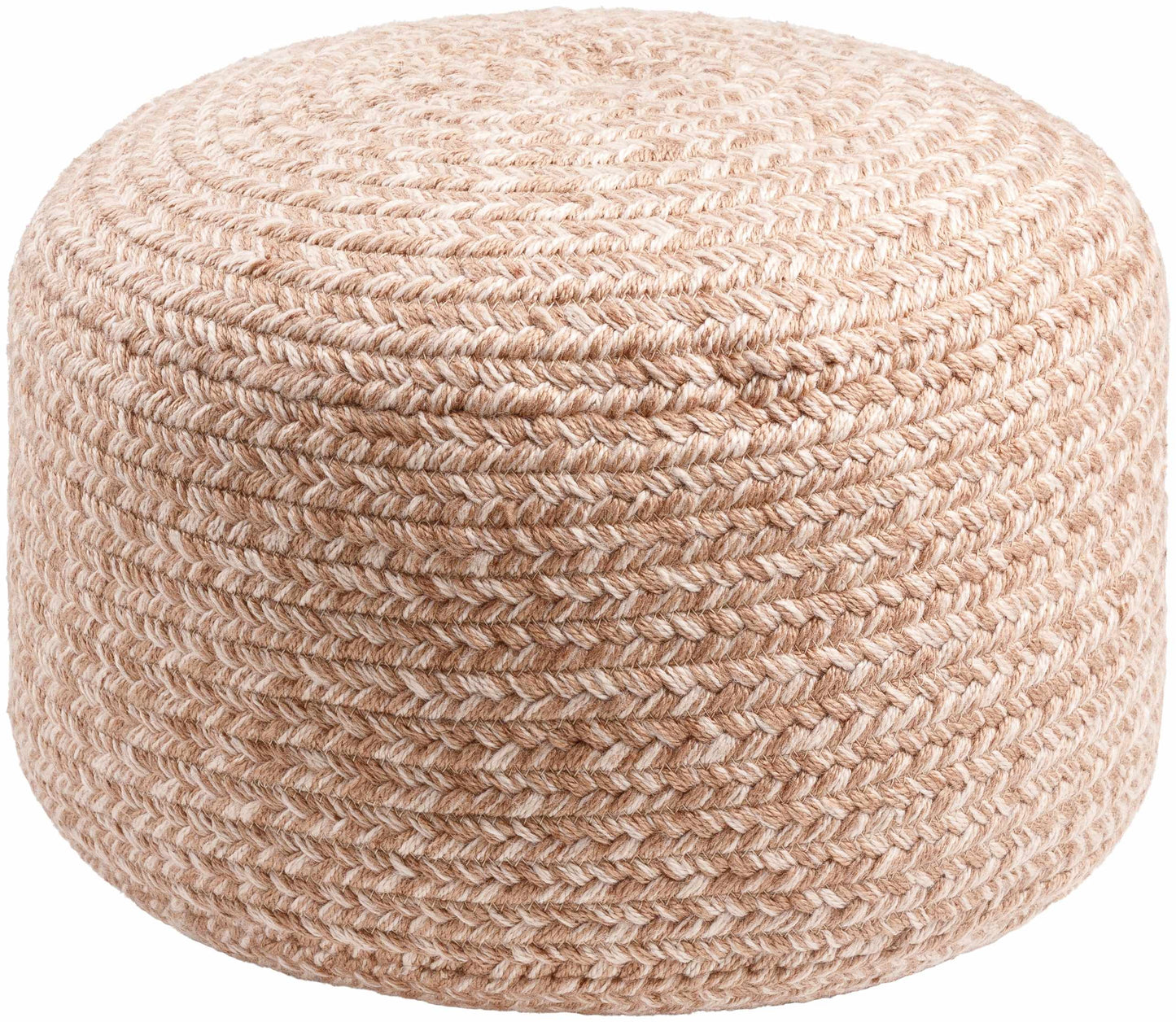 Tonanitla Natural Fiber Blush Knitted Pouf